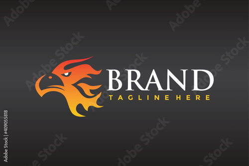 simple phoenix flame logo
