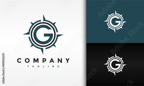 initials G compass logo