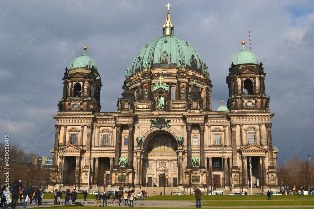 Berlin Cathedral with cloudy sky Berlin Cathedral with cloudy sky