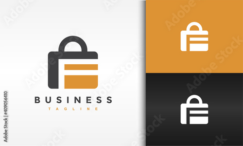 initial F suitcase logo
