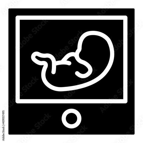 An internal scanning, ultrasound icon