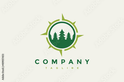 fir tree and compass logo