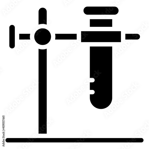 glyph design of chemical experiment, retort stand icon