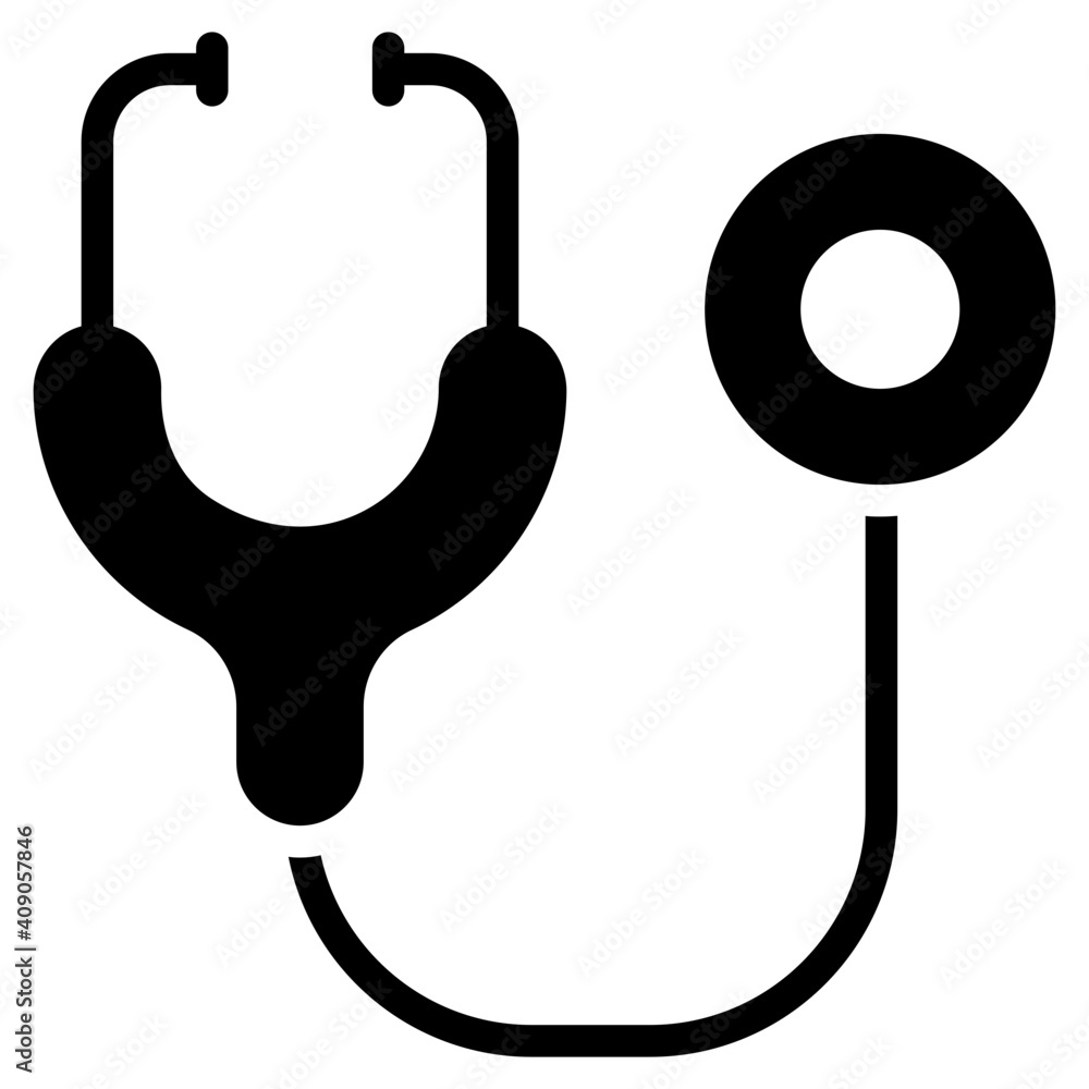 Modern style icon of medical tool, fetoscope icon Modern style icon of medical tool, fetoscope icon