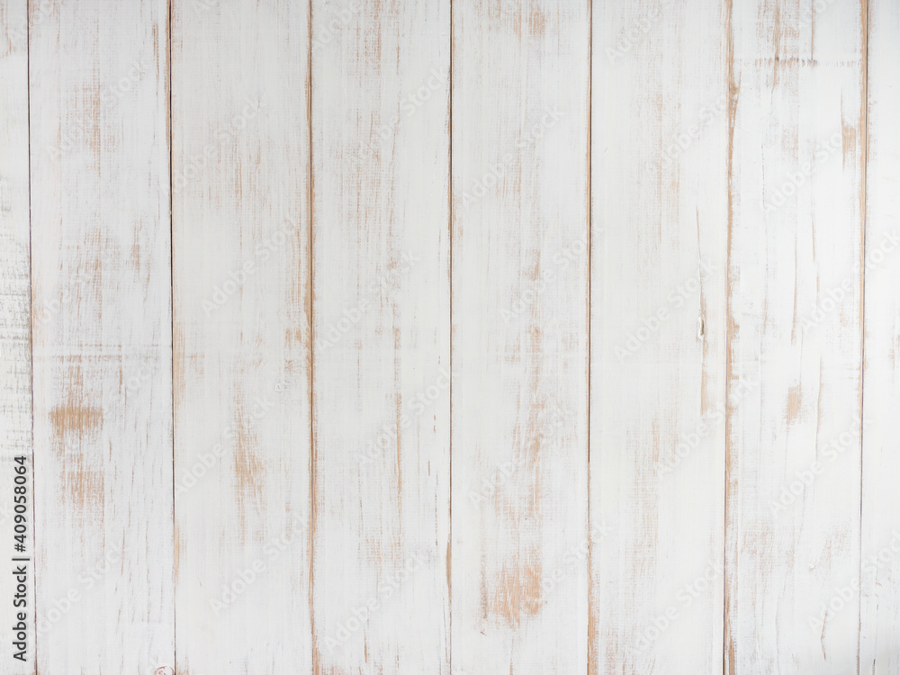 Naklejka premium Old white wood plank texture