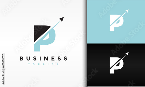 initial P launch fly logo