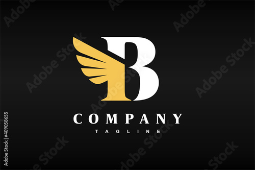 initials B wing logo