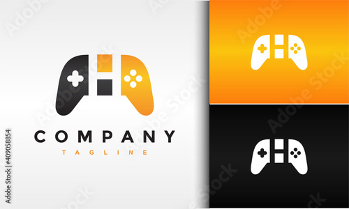 stick game letter H logo