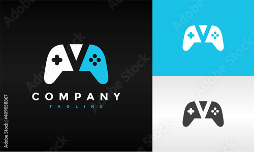 stick game letter V logo