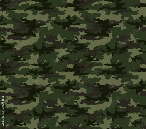  Green vector camouflage classic army texture for textiles.