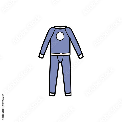 Thermo active underwear clothing color line icon. Pictogram for web page, mobile app, promo.