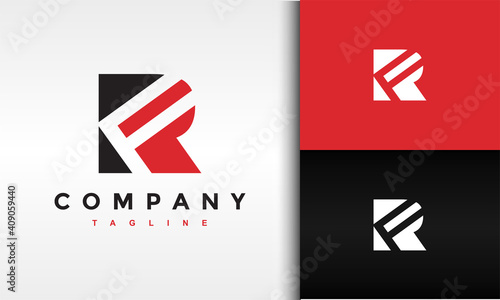 monogram letter RF logo