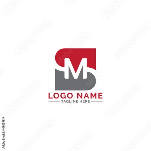 SM letter logo design vector template