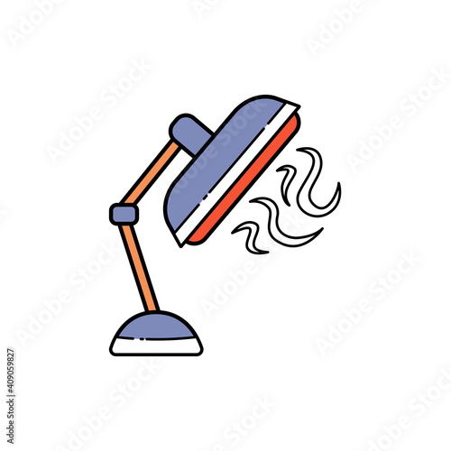 UV lamp color line icon. Pictogram for web page, mobile app, promo.