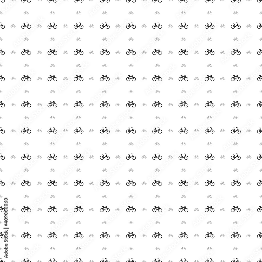 Square seamless background pattern from black bicycle symbols are different sizes and opacity. The pattern is evenly filled. Vector illustration on white background Square seamless background pattern from black bicycle symbols are different sizes and opacity. The pattern is evenly filled. Vector illustration on white background