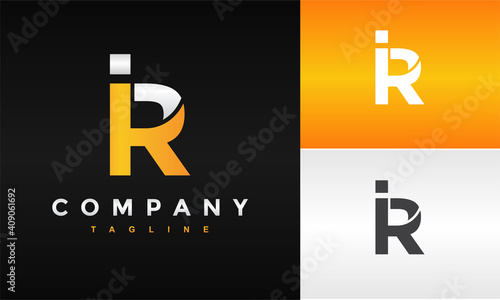 monogram letters IR logo