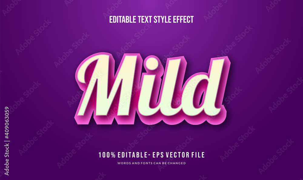 Modern editable text style effect. Editable font style. Vector Illustration