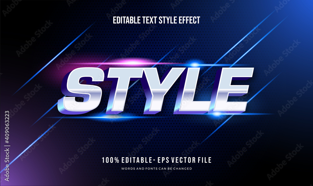 Modern editable text style effect. Editable font style. Vector Illustration