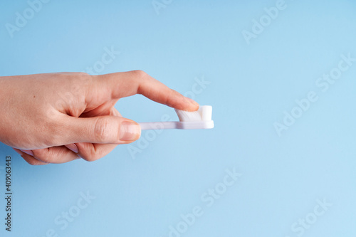 Valokuva Fashionable toothbrush with soft bristles