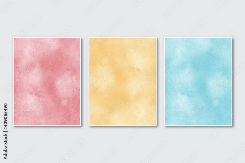 Set of creative minimalist hand painted posters