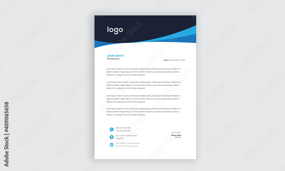 Simple and creative modern letter head templates Simple and creative modern letter head templates
