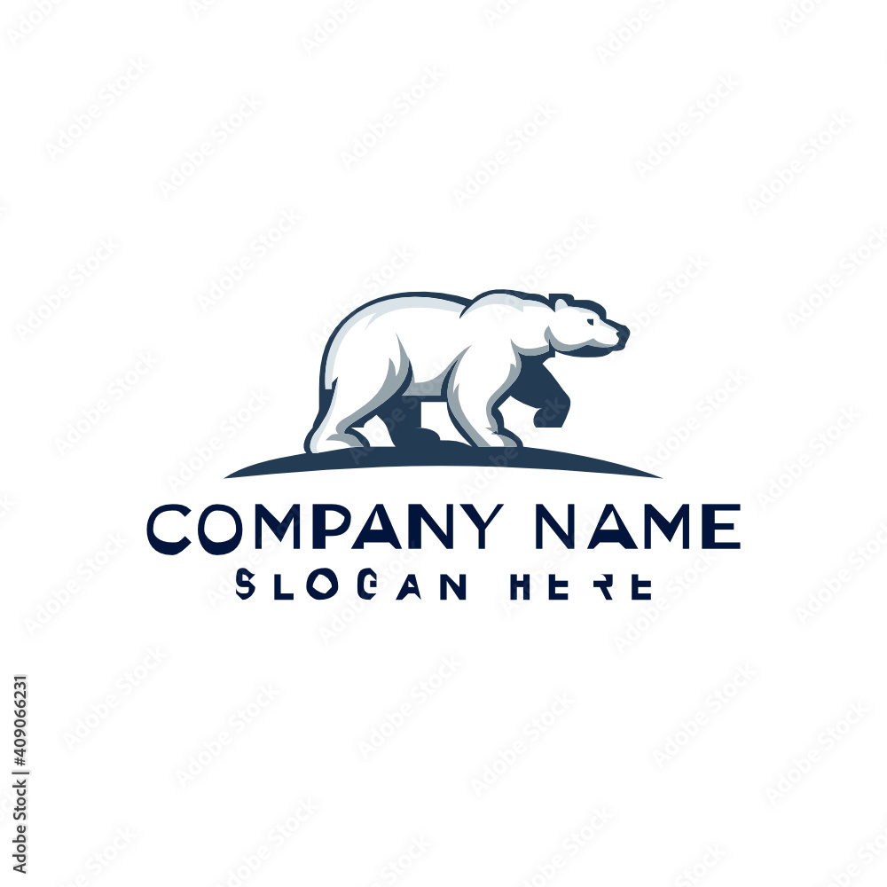 bear logo design template inspiration, vector illustration