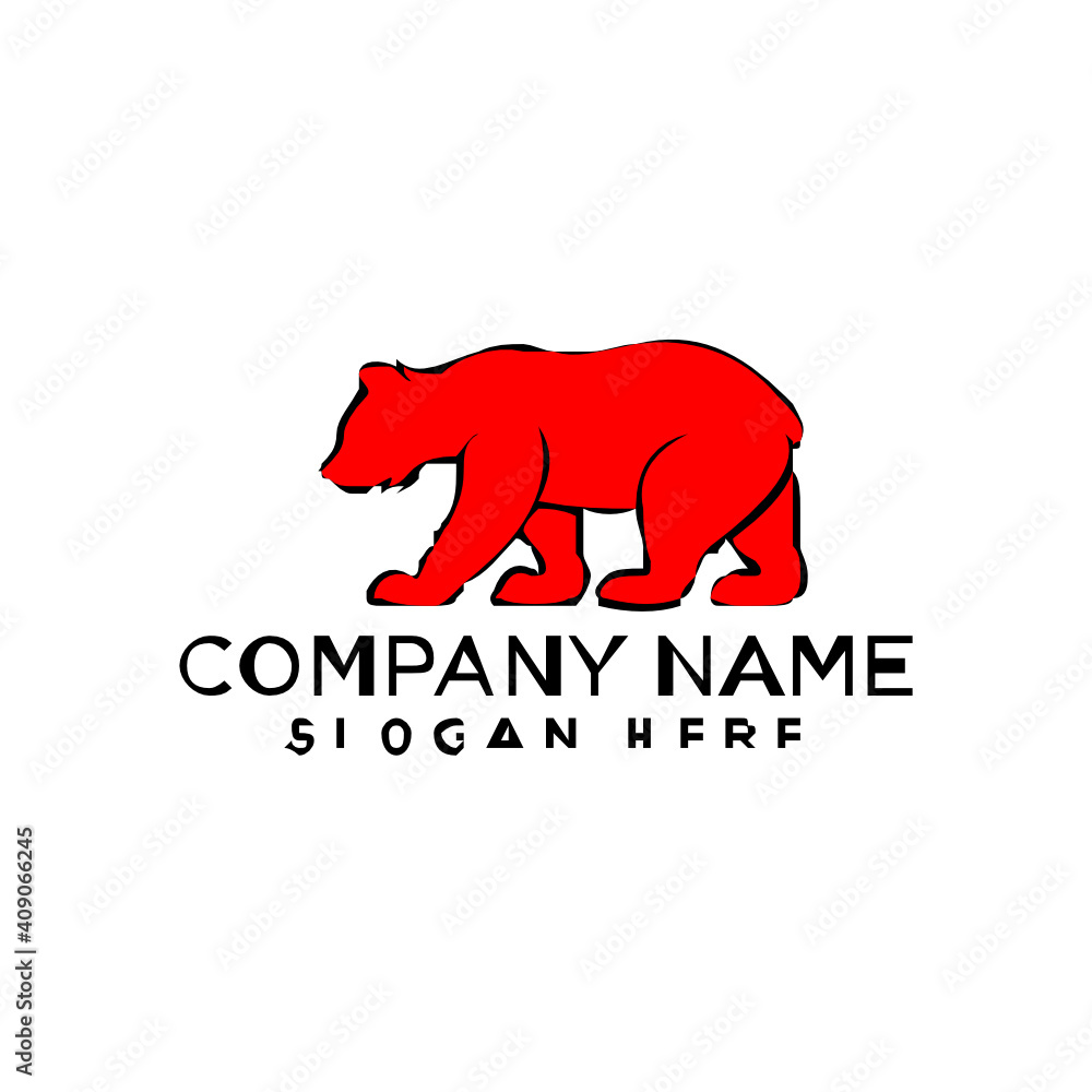 Obraz premium bear logo design template inspiration, vector illustration