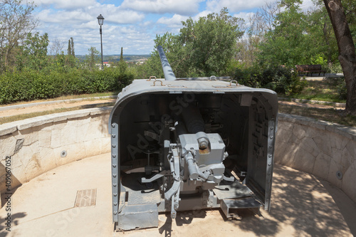 Gun No. 2 of the battery of Lieutenant-Commander Matyukhin on Malakhov Kurgan in the hero city of Sevastopol, Crimea photo