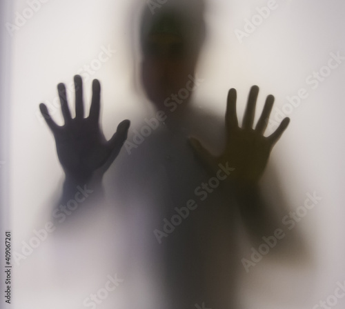 Fotografering Shadow silhouette fear