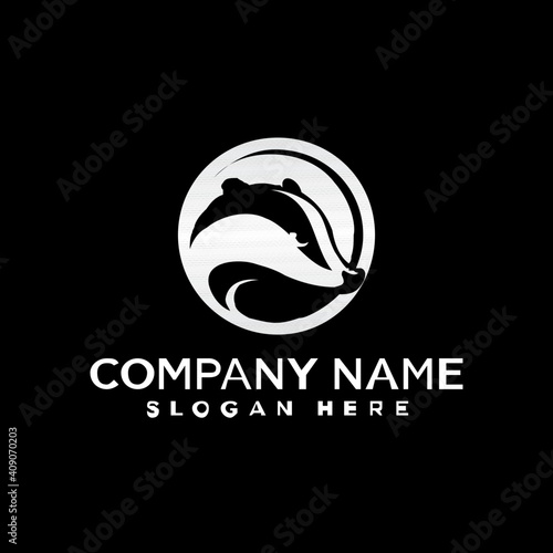 badger logo design template inspiration, vector illustration