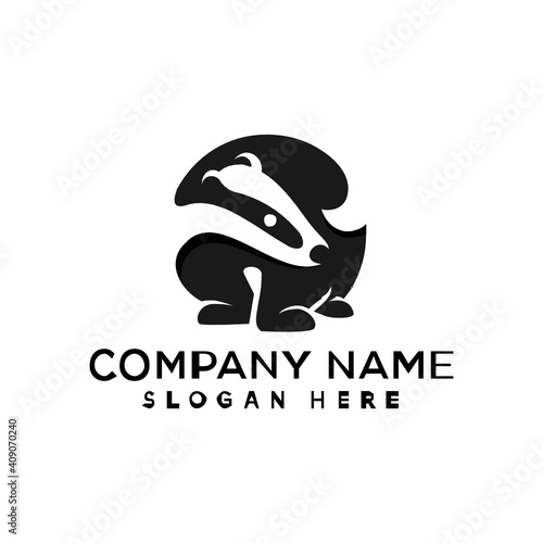 badger logo design template inspiration, vector illustration