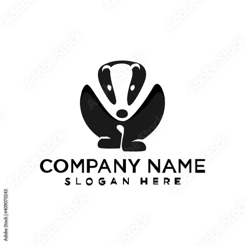 badger logo design template inspiration, vector illustration