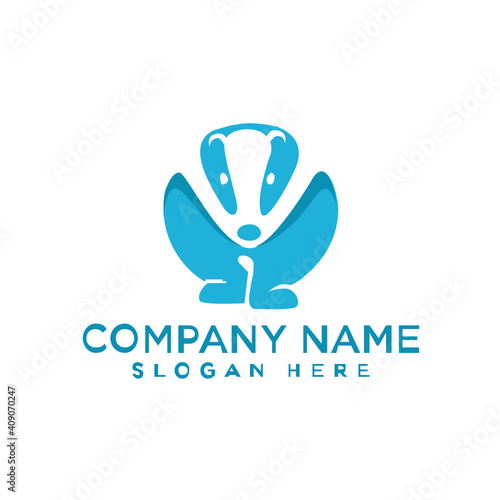 badger logo design template inspiration, vector illustration