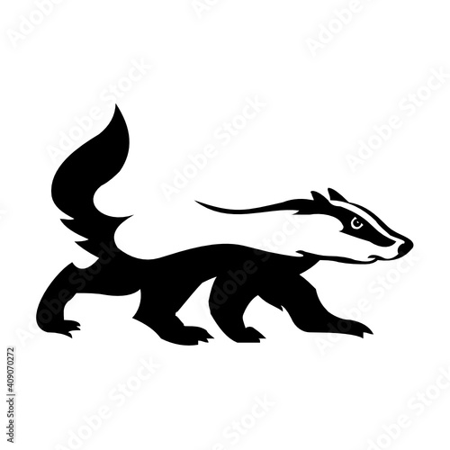 badger logo design template inspiration  vector illustration