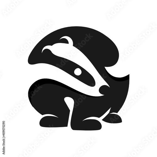 badger logo design template inspiration, vector illustration