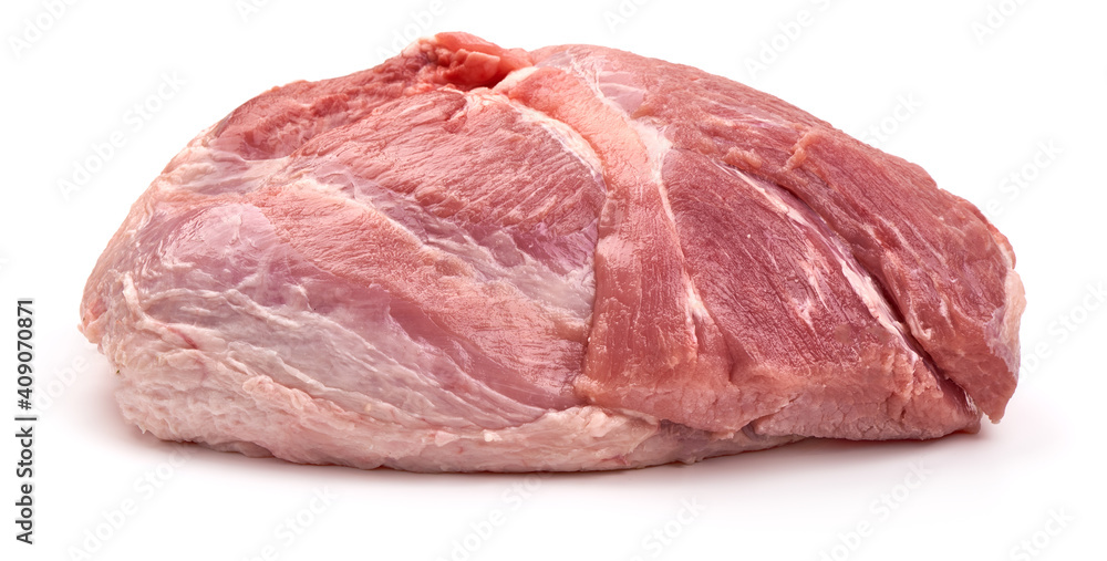 Raw pork meat, isolated on white background Raw pork meat, isolated on white background