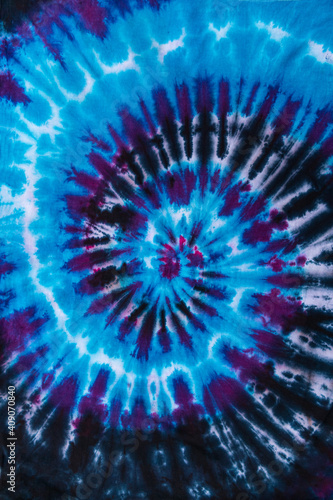 Fashionable Colorful White Lightening, Blue, Black  Retro Abstract Psychedelic Tie Dye Swirl Design