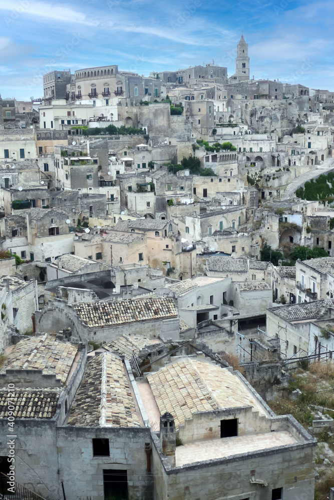 Aerial view of the historiccenter of Matera