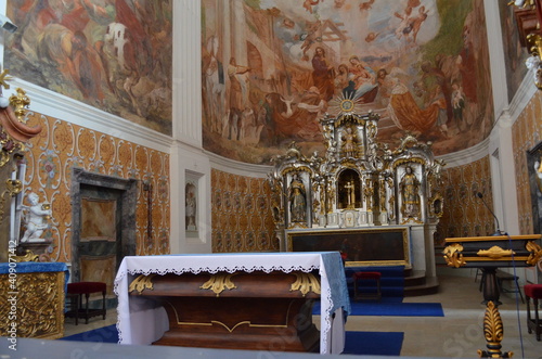 Wnętrze kościoła św. Józefa w Krzeszowie, Polska photo