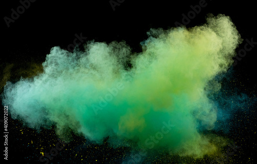 Colored powder isolated on ...