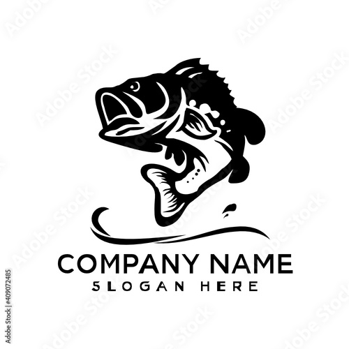 fish logo design template inspiration, vector illustration