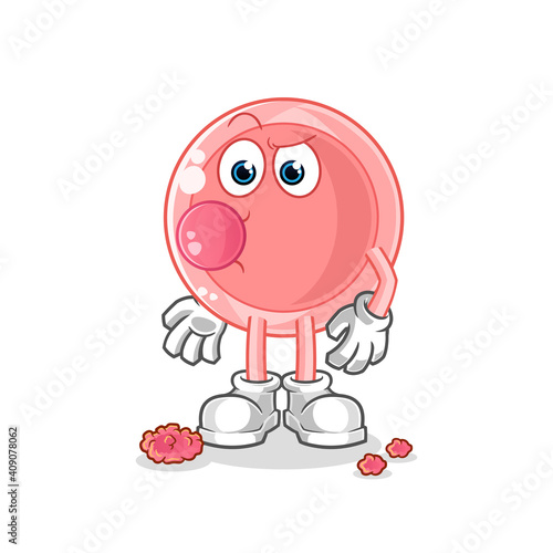 ovum chewing gum vector. cartoon character