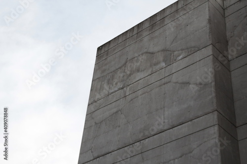 Grey empty building