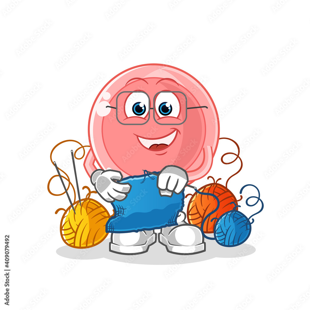 ovum tailor mascot. cartoon vector ovum tailor mascot. cartoon vector
