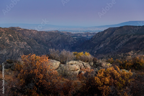 Black Canyon of the Gunnison National Park in Colorado at blue hour