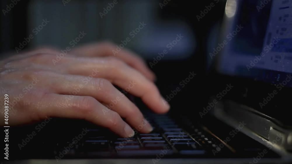 hands on laptop typing in office stock video stock footage hands on laptop typing in office stock video stock footage