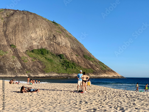 family on the beach