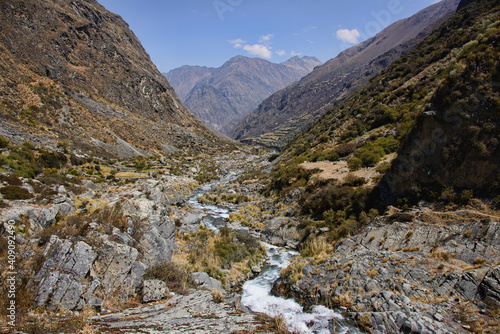The Rio Calinca on the Cordillera Huayhuash circuit, Ancash, Peru