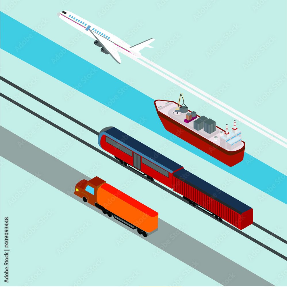 Freight transportation and delivery logistics flat icons set with international operator complex service abstract isolated vector illustration. Freight transportation and delivery logistics flat icons set with international operator complex service abstract isolated vector illustration.