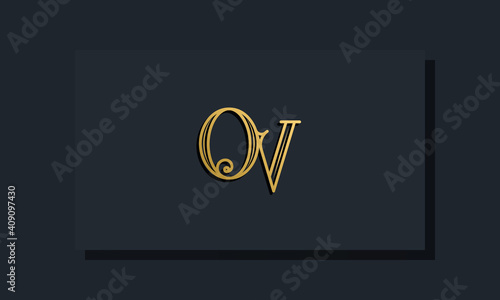Minimal Inline style Initial OV logo.